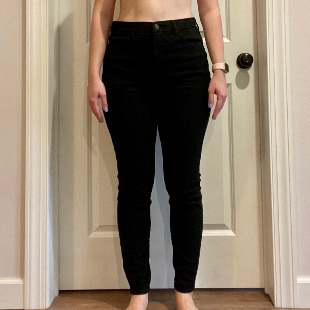 High rise black jeans